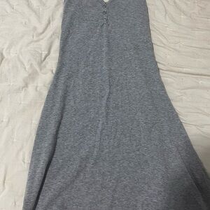 Gray Sleeveless Maxi Dress